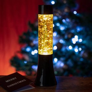 Lámpara Lava Mini Purpurina Estrellas